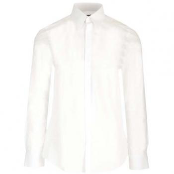 Dolce & Gabbana Men's Formal Cotton Shirt in White | Size XL | Color W0800 | Material: Cotton Elastane