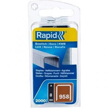 Rapid 40109542 40109542-Grapa 958/8mm. G 2M Blíster, Plateado