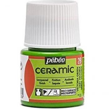 Pintura Cerámica Opaque y Brillante Verde Victoria 45 ml - Pébéo