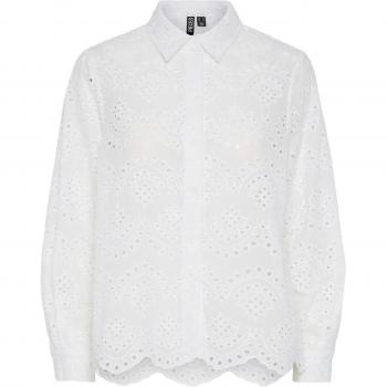 Camisa de encaje con mangas largas para mujer Pieces Vilde