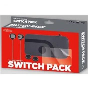 FR·TEC - Pack De Bolsa De Transporte, Auriculares, 2 Grips Y Protector De Pantalla - Nintendo Switch