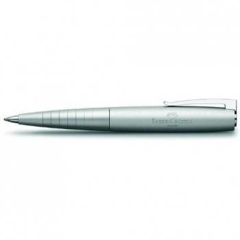 Faber-Castell 149300 - Bolígrafo Loom Metallic con cuerpo lacado metálico con forma cónica ergonómica, color plata