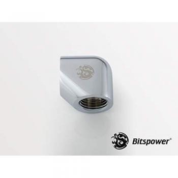 Bitspower - Adaptador 90 grados 2x g1 / 4 - plata