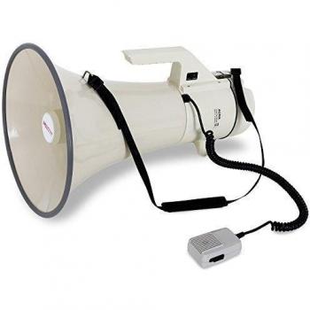 Megáfono profesional Auna 160W - 45W RMS Alcance 2400m - Sirena