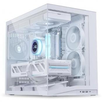 Caja PC Lian-Li O11 Dynamic Mini V2 Flow - Mini-Tower ATX/mATX/Mini-ITX, Blanco, Vidrio Templado, Incluye 5 Ventiladores de 120 mm