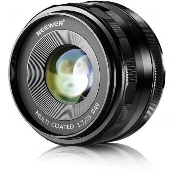 Neewer® 35mm f/1.7 Enfoque Manual Primer Lente Fija para OLYMPUS y PANASONIC APS-C Cámaras Digitales, Tal como OLYMPUS: E-M1/M5/M10, E-P5E-PL3/PL5/PL6/PL7, PANASONIC: GM1/2, GX1/2/7/8, GF5/6/7