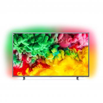 Televisor Philips 65 LED UltraHD 4K, Serie 6700, Modelo 65PUS6703, Smart TV con Ambilight x3 y Quad Core, Ultraplano, HDR Plus, con 3 HDMI y 2 USB
