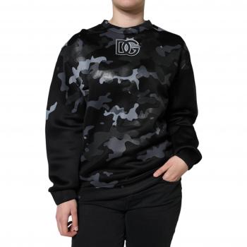 Multicolor Camouflage Round Neck Sweatshirt for Women - Size M