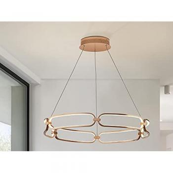 Lámpara Colgante LED Colette Grande Moderna Elegante Dimmable Ø80 Oro Rosa con Control Remoto