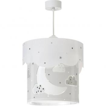Lámpara colgante infantil Moon, 1 luz, gris