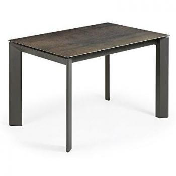 Kavehome mesa extensible axis 120180x80 gris sobre iron moss