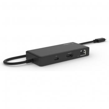 Belkin INC008btBK USB-C Multiport Hub 5-in-1 with HDMI, Gigabit Ethernet, USB-C Power Delivery up to 86W, 2x USB-A Ports, Data Transfer Speeds up to 5Gbps