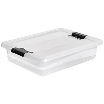 Cubo de almacenaje con tapa, plástico, transparente, 7 l KEEEPER
