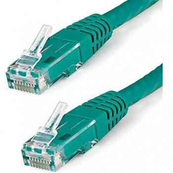 StarTech.com 1ft CAT6 Ethernet Cable - Green CAT 6 Gigabit Ethernet Wire -650MHz 100W PoE++ RJ45 UTP Molded Category 6 Network/Patch Cord w/Strain Relief/Fluke Tested UL/TIA Certified
