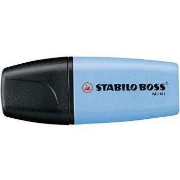 Marcador fluorescente STABILO BOSS Mini - Caja con 10 unidades - Color azul