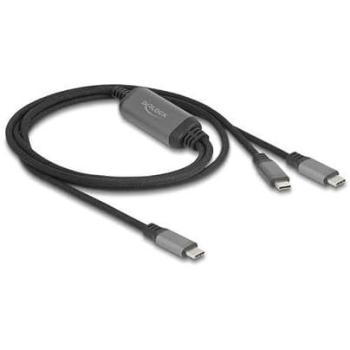 Cable USB-C Y 1 x Macho a 2 x Macho PD 3.0 100 W, 1,2 m, carga simultánea