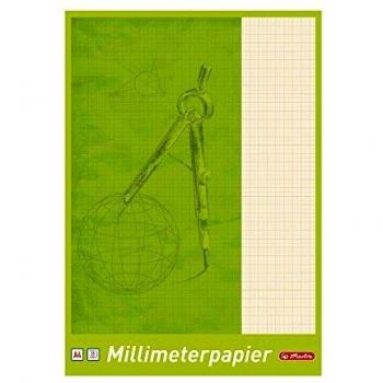Bloc de papel milimetrado A4 Herlitz, 80 g/m², 25 hojas
