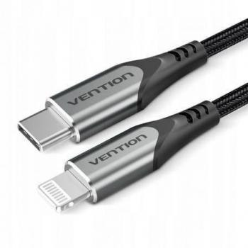Vention TACHF USB 2.0 Cable - USB-C Male to Lightning Male - 1 Meter - Gray