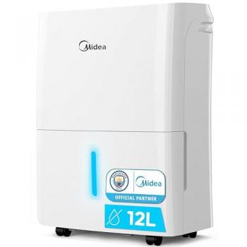 Deshumidificador MIDEA 12L Silencioso para Espacios de Hasta 20 m2 - Deshumificador Eléctrico con Depósito Extraíble y Bajo Consumo