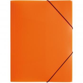 Carpeta Gummizug DIN A4, 3 Klappen, Trend, Naranja Translúcido