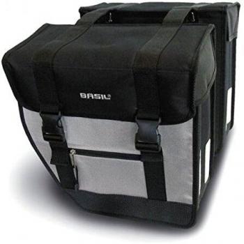 Basil Tour Alforjas, Color Negro/Plata, tamaño 32 x 12 x 32 cm, 26 Liter, Volumen Liters 26.0