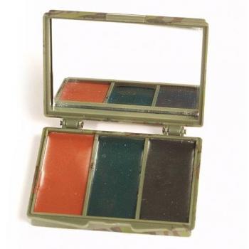 Estuche de Maquillaje de Camuflaje Woodland Parabellum 50185, Juego de Maquillaje Mil-Tec Tarnschminkset-16351000, Talla única, Color Negro, Marrón y