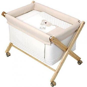 Piccolandy 1903074078500 - Minicuna plegable, 88 x 56 x 68 cm, color natural