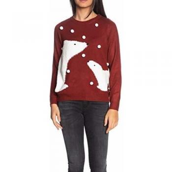 Only Pullover Girocollo Donna Bordeaux