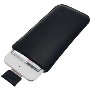 iGadgitz U2046 Estuche Cuero Adecuado Compatible con Apple iPod Touch 5th 6th 7th Gen - Negro