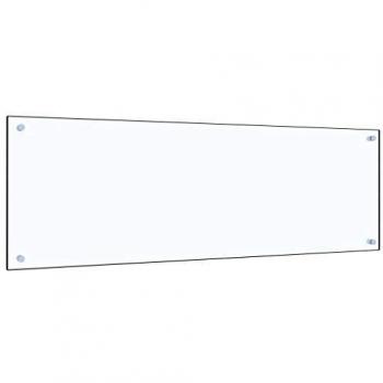 vidaXL Protector de Salpicaduras Cocina de Vidrio Templado 120x40cm Protección Herramientas Accesorios Protección Grasa al Cocinar Fiable Práctico