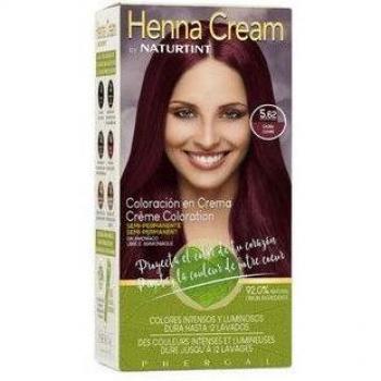 Naturtint Henna Cream 5.62 Mahogany Semi-Permanent Hair Dye, Ammonia-Free with Over 90% Natural Ingredients, Lasts Up to 12 Washes, 110ml