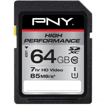 64GB High Performance Class 10 U1 SDXC Flash Memory Card