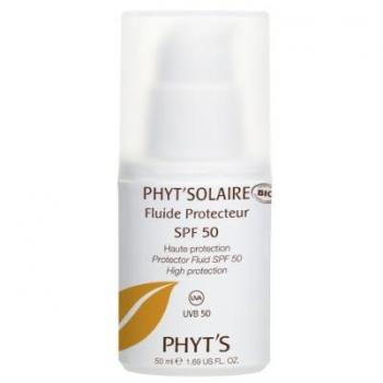 Phyt'S Fluido Solar Bio Protector SPF 50 40ml - Protector solar de alta protección, fórmula bio, adecuado para todo tipo de piel, textura fluida y ligera, resistente al agua, sin componentes químicos nocivos