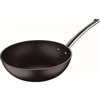 Bergner Foodies Wok, Aluminio Forjado, Negro, 28 cm