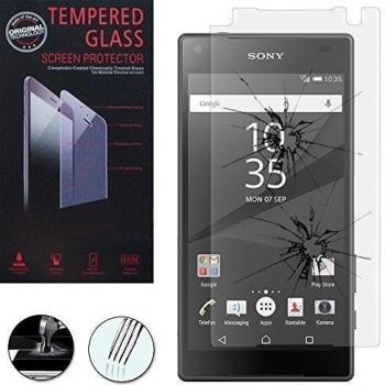 Sony Xperia Z5 Compact E5803 E5823:-Funda de piel sintética con tapa y función atril y 2 protectores de pantalla y 1 lápiz capacitivo, 1-Soporte de coche para GPS con pinza ajustable giratoria