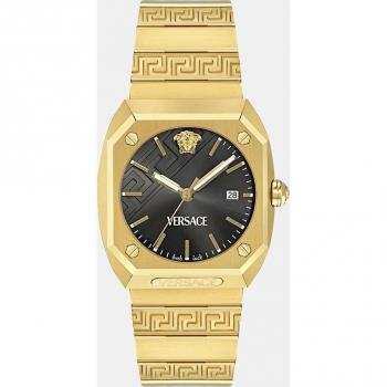 Versace Antares Men's Gold Stainless Steel Watch with Sapphire Crystal and Date, Swiss Made