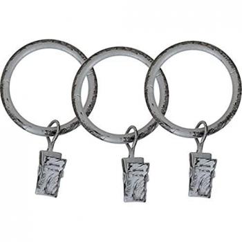 Luance Anillos de Cortina, Argento Nero, Talla Unica