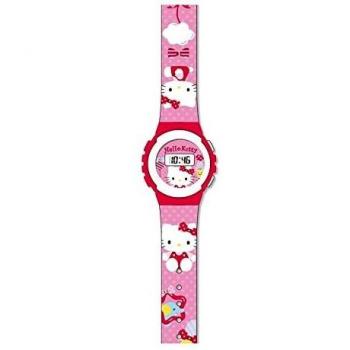 Kid Licensing-Reloj Digital KE02 Hello Kitty Aprendizaje, Color