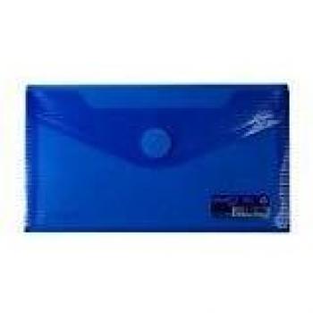 Office Box 90526 - Sobre plastico 225x125mm com cierre de velcro, color translucido azul