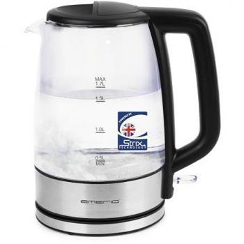 Hervidora Eléctrica Emerio WK-130126 1,7L 2200W Cristal Transparente Control Strix