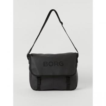 Borg Black Duffle Messenger Bag