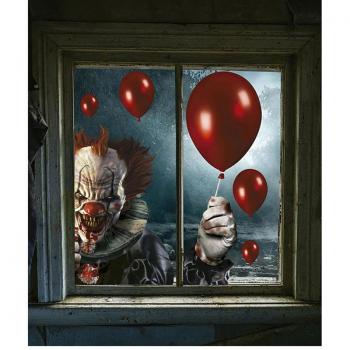 Guirca Payaso en ventana electroestática de 60x80 cm