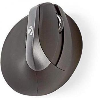 NEDIS ERGOMSMWS100BK Ratón Ergonómico Inalámbrico | Mini | 1600 PPP | 6 Botones | Negro
