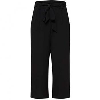 Only Onlwinner Palazzo Culotte Trousers NOOS PTM - Women's Black Fabric Pants Size 34 to 40