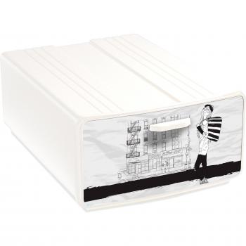 DEA HOME Z980RE08FC04 - Producto de Almacenamiento de Cocina, 40 x 29 x 15 cm, Color Blanco