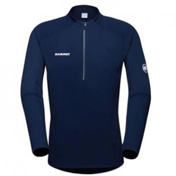 Camiseta de Manga Larga Hombre Mammut Aenergy FL con Media Cremallera, Color Marino, Talla Grande