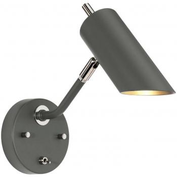 Lámpara de pared Quinto - 1 luz, níquel pulido gris oscuro, E14 - Elstead