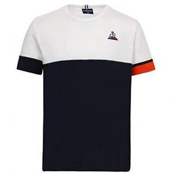 Le Coq Sportif Bat tee SS N°3 Camiseta, Unisex niños, Sky Captain/N.o.w/Orange, 10 años