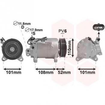 Compresor de aire acondicionado VAN WEZEL 0600K566