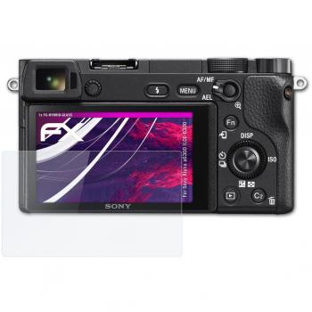 atFoliX Lámina Protectora de plástico Cristal Compatible con Sony Alpha a6300 ILCE-6300 Película Vidrio, 9H Hybrid-Glass FX Protector Pantalla Vidrio Templado de plástico